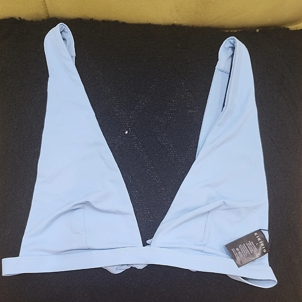 NWT Kikirio Light Blue Bikini Top